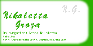 nikoletta groza business card